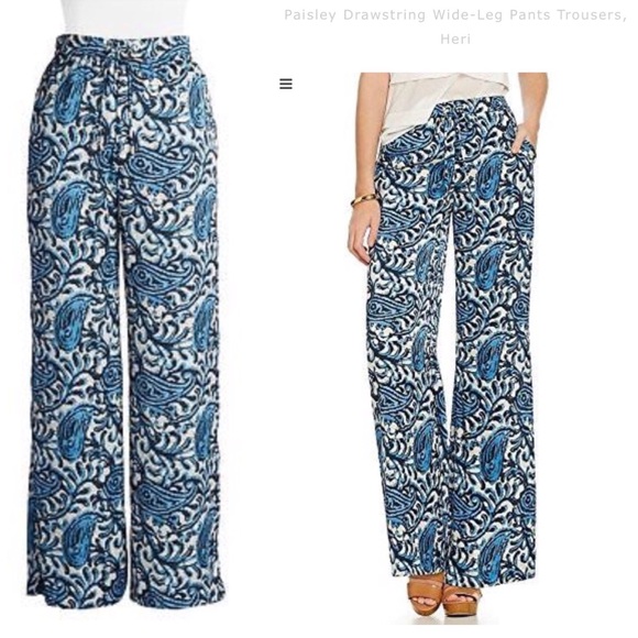 MICHAEL Michael Kors Pants - NEW Michael Kors Paisley Wide-Leg Drawstring Pants